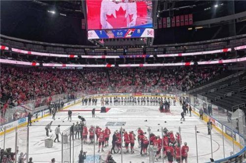 Unglaubliche Kulisse: Im Rogers Place, der Arena der Edmonton Oilers, durften die Talente spielen.Foto Privat