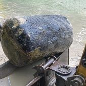 Weltkriegs-Relikt am Flussufer