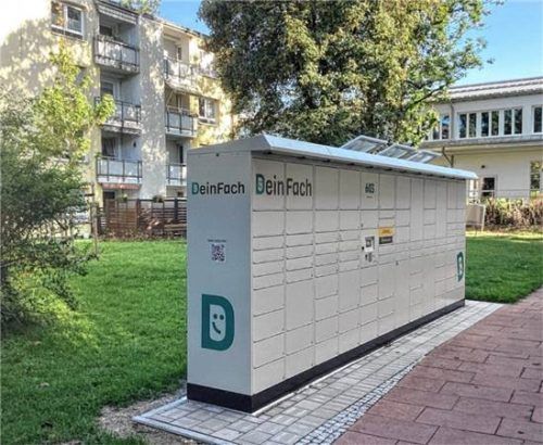 Ansicht des Paketautomaten in der Vonovia-Siedlung in Rosenheim. Vonovia/Anne Escher