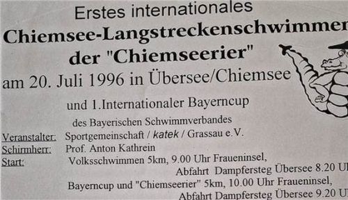 Die Ausschreibung für die Premiere 1996.
