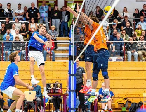 Die Duelle zwischen Titelanwärter Gotha und dem TSV Mühldorf gibt es auch in dieser Saison in der 2. Volleyball-Bundesliga Süd wieder.Imago/Christian Heilwagen