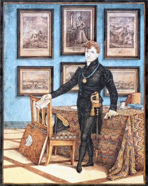 Friedrich Wilhelm Doppelmayr (1776 bis 1845) als Bürgermeister von Nördlingen 1839, Stadtmuseum Nördlingen. Aß