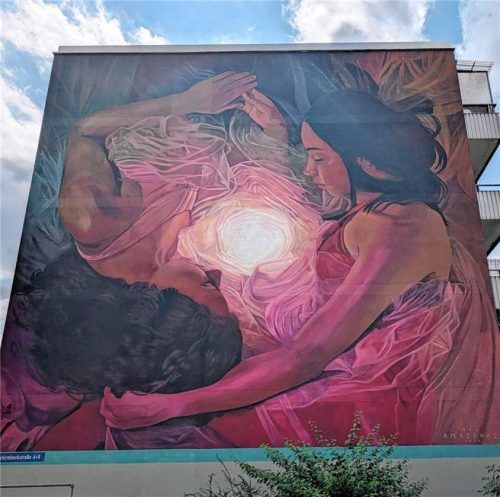 Kunst im öffentlichen Raum: Das Mural in der Schirmbeckstraße wird unterschiedlich wahrgenommen.  Vidal