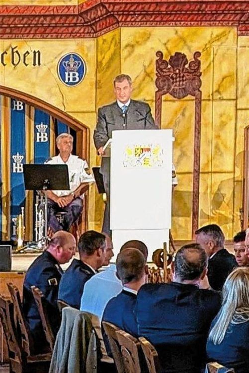 Ministerpräsident Dr. Markus Söder würdigte in seiner Festrede die Leistungen der Einsatzkräfte.