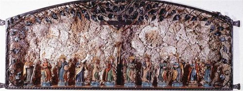 Peter Hubers Knecht Thomas Krautnudel soll dieses Figurenensemble für die Ölbergkapelle geschaffen haben. Freilich gibt es keinen einzigen Beweis, dass es im Umfeld des Müllner-Peter einen Mann namens Thomas Krautnudel gegeben hat.