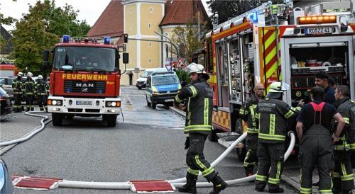 Saunabrand in Rosenheimer Fitnessstudio am Donnerstag. Markus Steinberger / Einsatzreport24