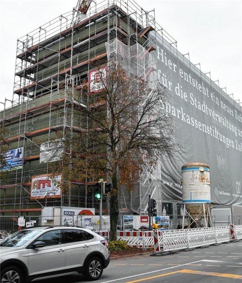 An der Rathausstraße in Rosenheim entsteht ein neues Verwaltungsgebäude. Peter Schlecker