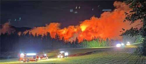 Brand in der Damberger Filzen zwischen Übersee und Bernau Ende Juni. Kreisfeuerwehrverband Traunstein