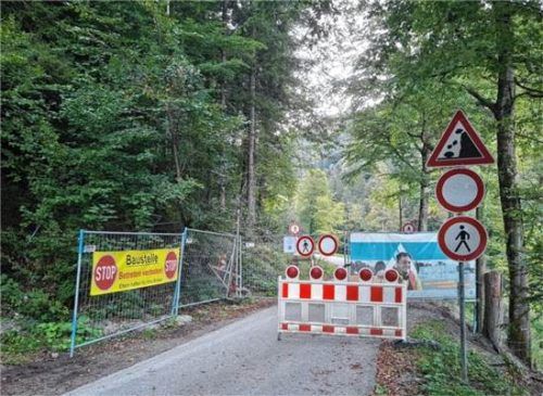Das Mühltal bleibt weiterhin gesperrt: Wegen der laufenden Instandsetzungsarbeiten ist die Strecke für Pkw, Radfahrer und Fußgänger nicht passierbar. Volkhard Steffenhagen