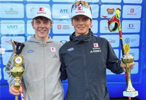 Oberaudorfer Doppelsieg in Liberec: links der zweifache Gewinner Felix Brieden, rechts Jonathan Gräbert.re