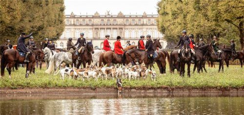 Vor der Kulisse von Schloss Herrenchiemsee fand die Herbstjagd statt.Dechant