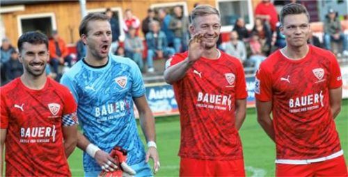 Wer darf sich über die Startelf-Nominierung gegen Eltersdorf freuen? Von links Kapitän Samed Bahar, Ludwig Zech, Tobias Sztaf und Tobias Stoßberger.Michael Buchholz